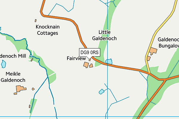 DG9 0RS map - OS VectorMap District (Ordnance Survey)