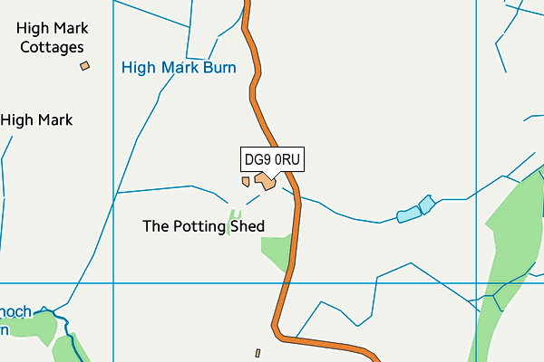 DG9 0RU map - OS VectorMap District (Ordnance Survey)