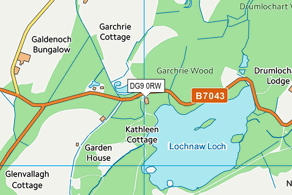 DG9 0RW map - OS VectorMap District (Ordnance Survey)