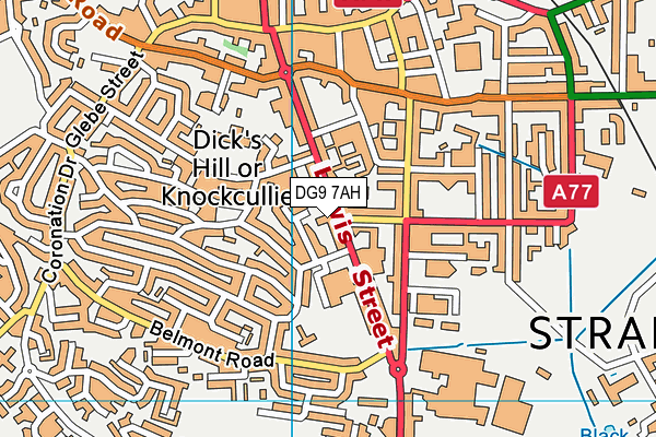 DG9 7AH map - OS VectorMap District (Ordnance Survey)
