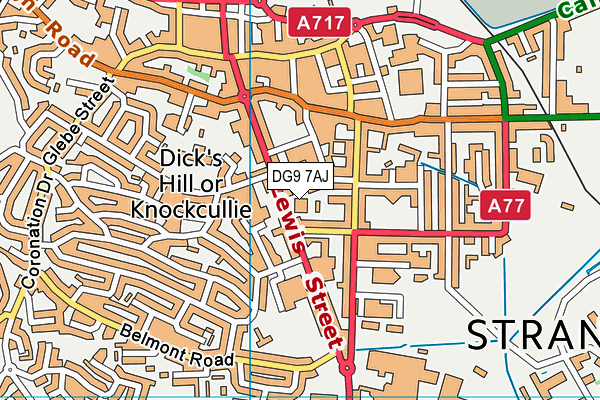 DG9 7AJ map - OS VectorMap District (Ordnance Survey)