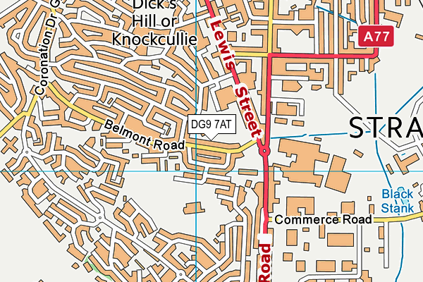 DG9 7AT map - OS VectorMap District (Ordnance Survey)