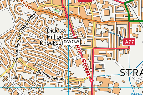 DG9 7AW map - OS VectorMap District (Ordnance Survey)