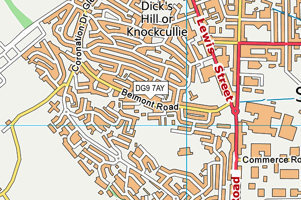 DG9 7AY map - OS VectorMap District (Ordnance Survey)