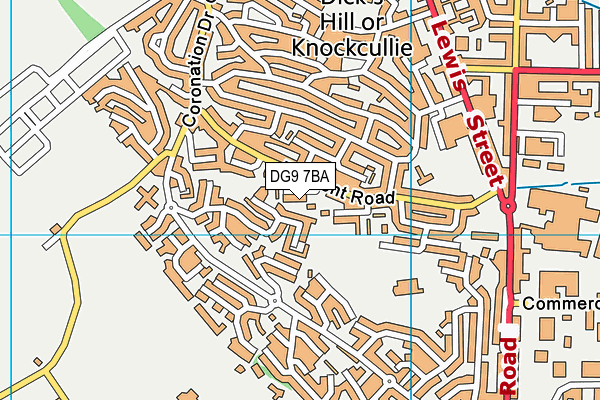 DG9 7BA map - OS VectorMap District (Ordnance Survey)