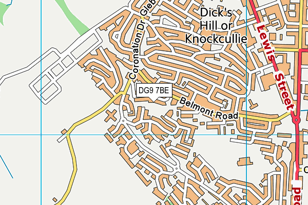 DG9 7BE map - OS VectorMap District (Ordnance Survey)