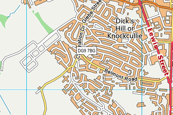 DG9 7BG map - OS VectorMap District (Ordnance Survey)
