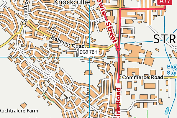 DG9 7BH map - OS VectorMap District (Ordnance Survey)