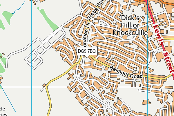 DG9 7BQ map - OS VectorMap District (Ordnance Survey)