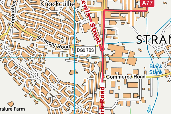 DG9 7BS map - OS VectorMap District (Ordnance Survey)