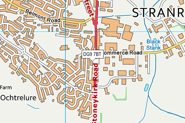 DG9 7BT map - OS VectorMap District (Ordnance Survey)