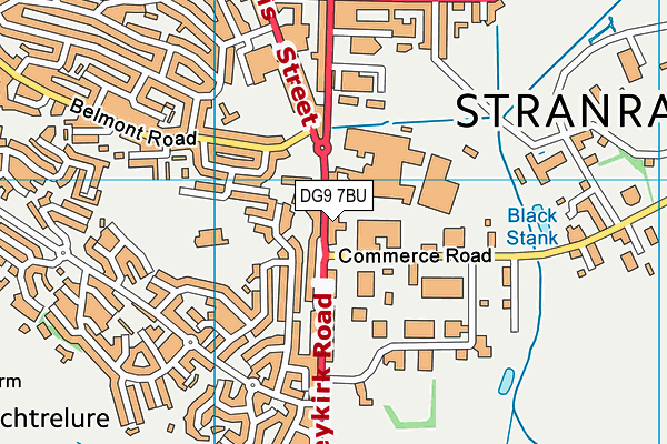 DG9 7BU map - OS VectorMap District (Ordnance Survey)