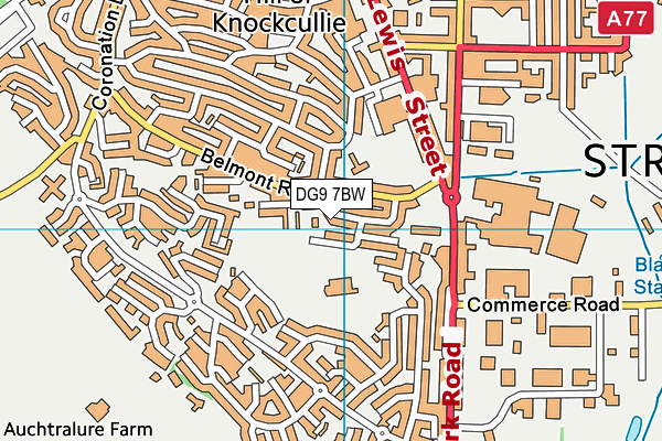 DG9 7BW map - OS VectorMap District (Ordnance Survey)