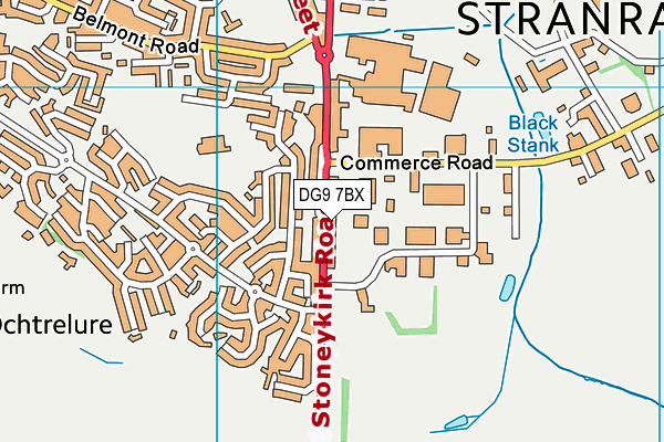 DG9 7BX map - OS VectorMap District (Ordnance Survey)