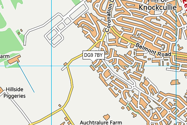 DG9 7BY map - OS VectorMap District (Ordnance Survey)