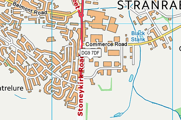 DG9 7DF map - OS VectorMap District (Ordnance Survey)