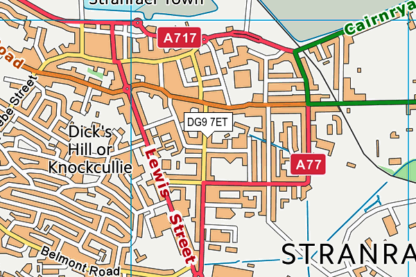 DG9 7ET map - OS VectorMap District (Ordnance Survey)