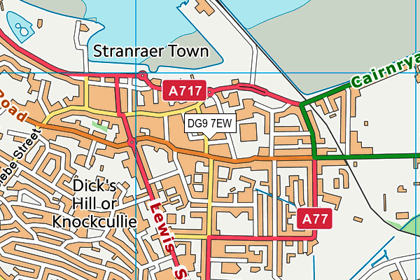 DG9 7EW map - OS VectorMap District (Ordnance Survey)