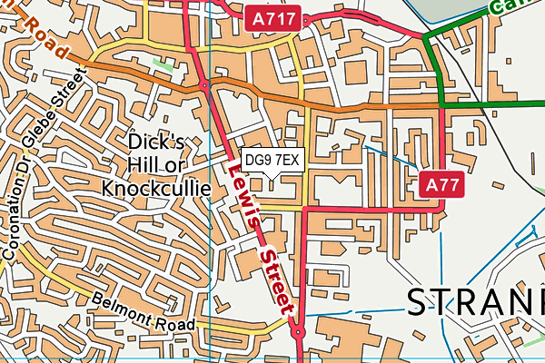 DG9 7EX map - OS VectorMap District (Ordnance Survey)