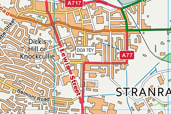 DG9 7EY map - OS VectorMap District (Ordnance Survey)