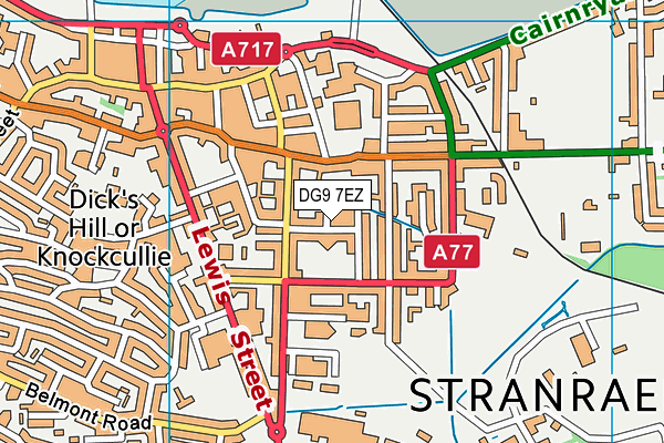 DG9 7EZ map - OS VectorMap District (Ordnance Survey)