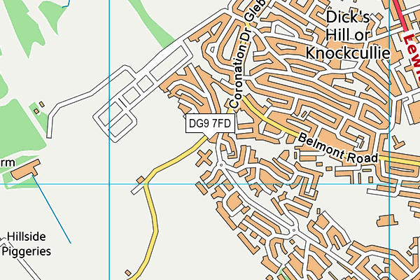 DG9 7FD map - OS VectorMap District (Ordnance Survey)