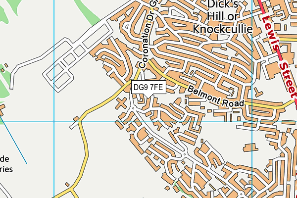 DG9 7FE map - OS VectorMap District (Ordnance Survey)