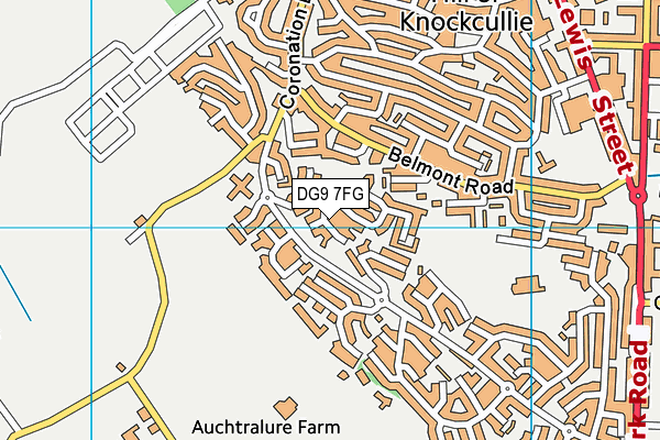 DG9 7FG map - OS VectorMap District (Ordnance Survey)