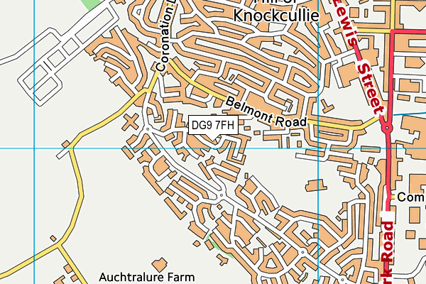 DG9 7FH map - OS VectorMap District (Ordnance Survey)