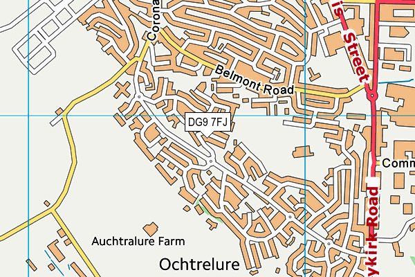 DG9 7FJ map - OS VectorMap District (Ordnance Survey)