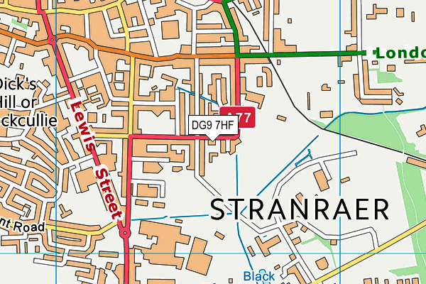 DG9 7HF map - OS VectorMap District (Ordnance Survey)