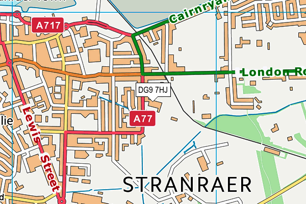DG9 7HJ map - OS VectorMap District (Ordnance Survey)