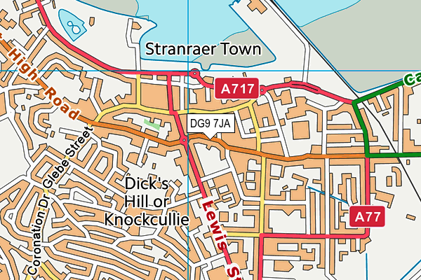 DG9 7JA map - OS VectorMap District (Ordnance Survey)