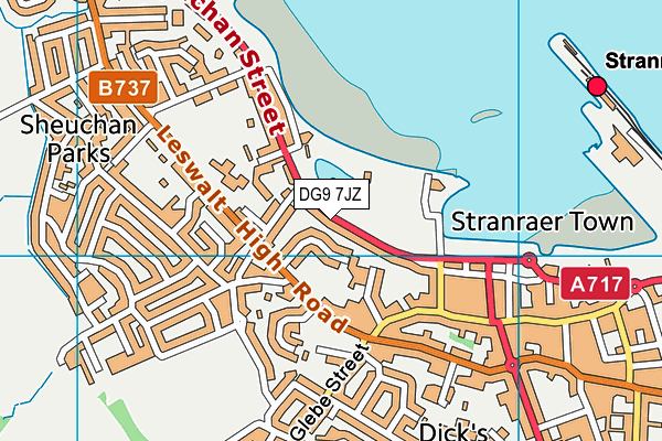 DG9 7JZ map - OS VectorMap District (Ordnance Survey)