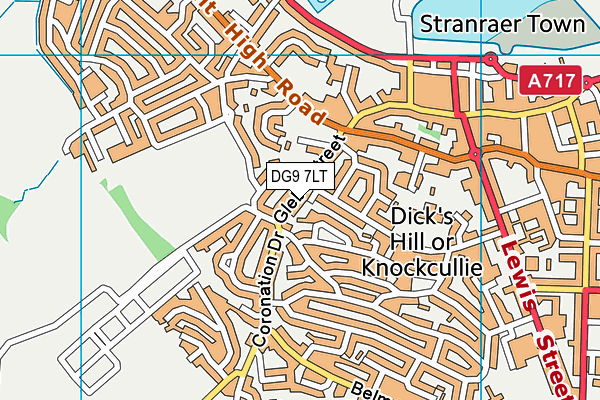 DG9 7LT map - OS VectorMap District (Ordnance Survey)