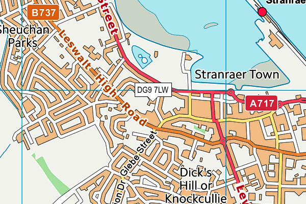 DG9 7LW map - OS VectorMap District (Ordnance Survey)