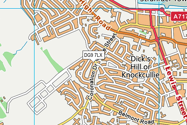 DG9 7LX map - OS VectorMap District (Ordnance Survey)