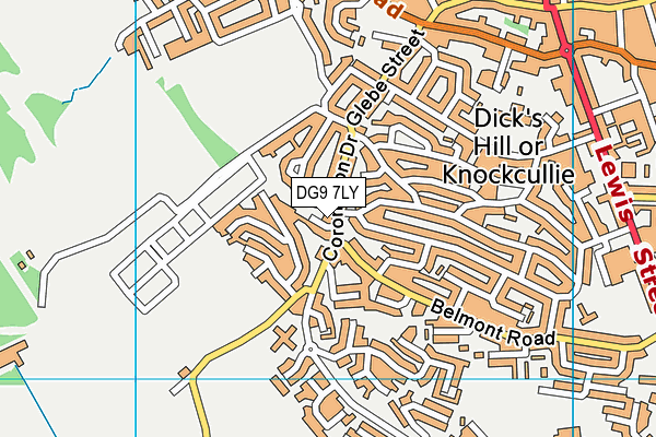 DG9 7LY map - OS VectorMap District (Ordnance Survey)