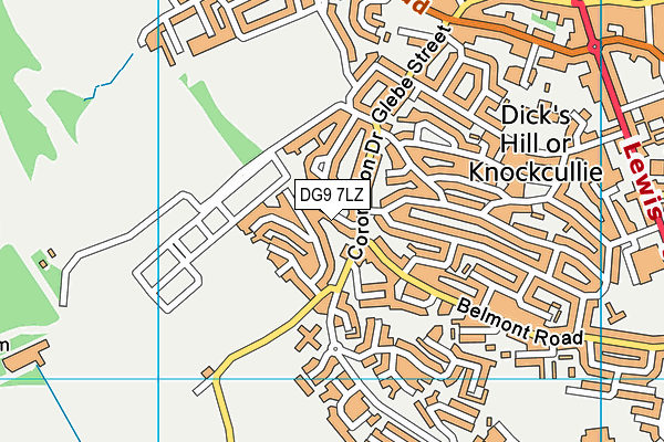 DG9 7LZ map - OS VectorMap District (Ordnance Survey)