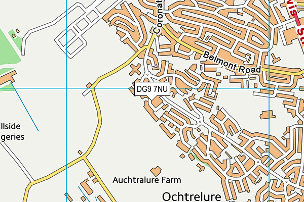 DG9 7NU map - OS VectorMap District (Ordnance Survey)