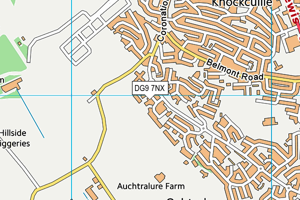 DG9 7NX map - OS VectorMap District (Ordnance Survey)