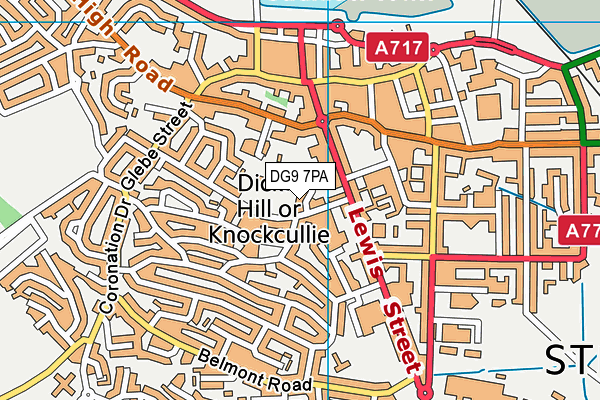 DG9 7PA map - OS VectorMap District (Ordnance Survey)