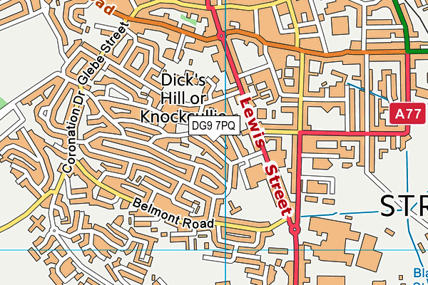 DG9 7PQ map - OS VectorMap District (Ordnance Survey)