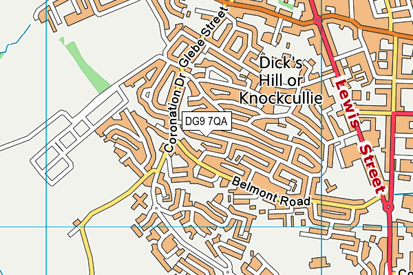 DG9 7QA map - OS VectorMap District (Ordnance Survey)