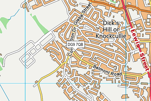 DG9 7QB map - OS VectorMap District (Ordnance Survey)