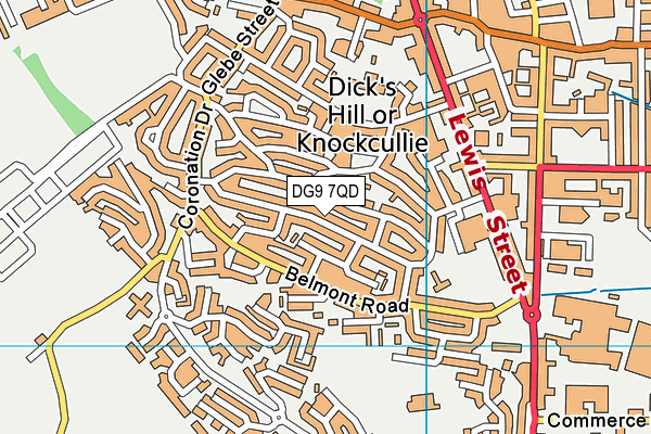 DG9 7QD map - OS VectorMap District (Ordnance Survey)