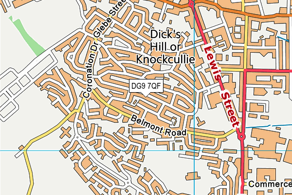 DG9 7QF map - OS VectorMap District (Ordnance Survey)