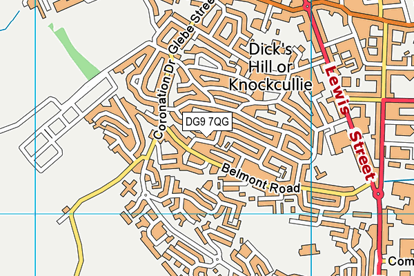 DG9 7QG map - OS VectorMap District (Ordnance Survey)