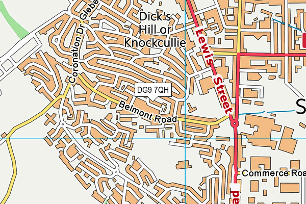 DG9 7QH map - OS VectorMap District (Ordnance Survey)