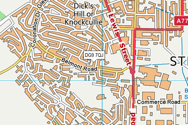 DG9 7QJ map - OS VectorMap District (Ordnance Survey)
